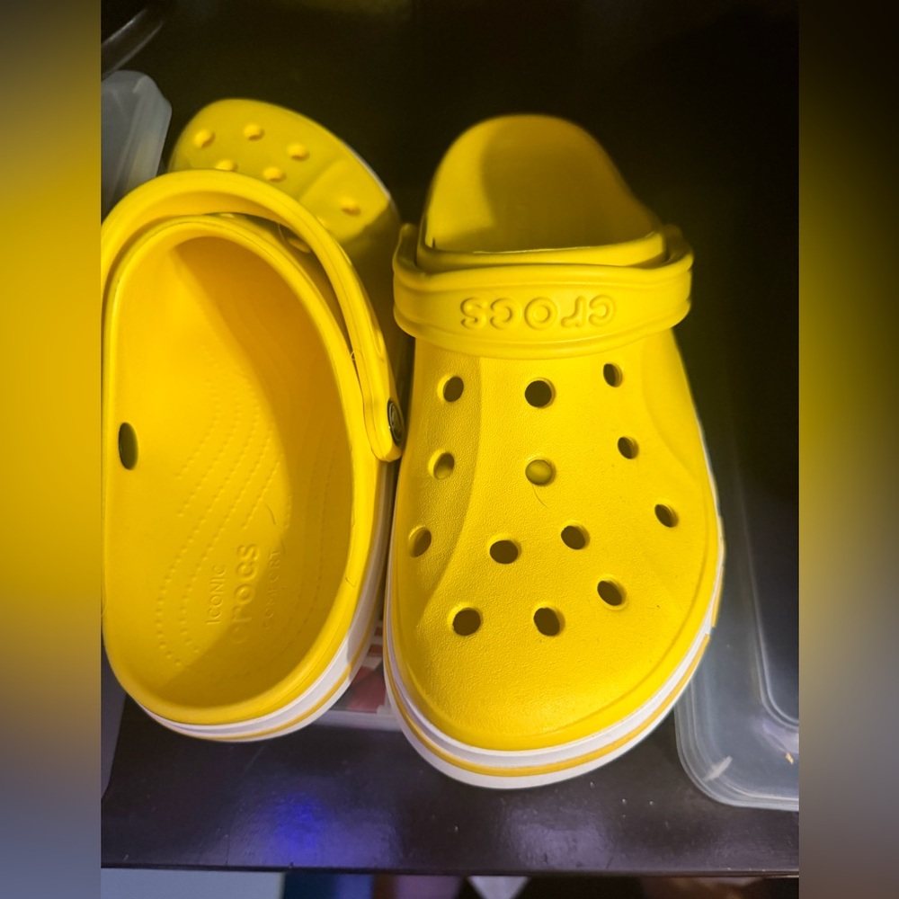 CROCS Bright Yellow Sandals…lots of gibits for sale too